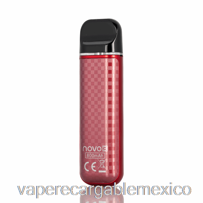 Vape Recargable Smok Novo 3 25w Pod System Fibra De Carbono Rojo